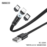 REMAX FLAG Series 3in1 RC-169th 1m 2.1A MAGNETIC Charging Braided Cable